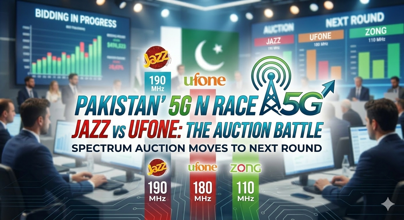 فائیو جی کی دوڑ: جیز، زونگ اور یوفون آمنے سامنے، فیصلہ اگلے راؤنڈ میں