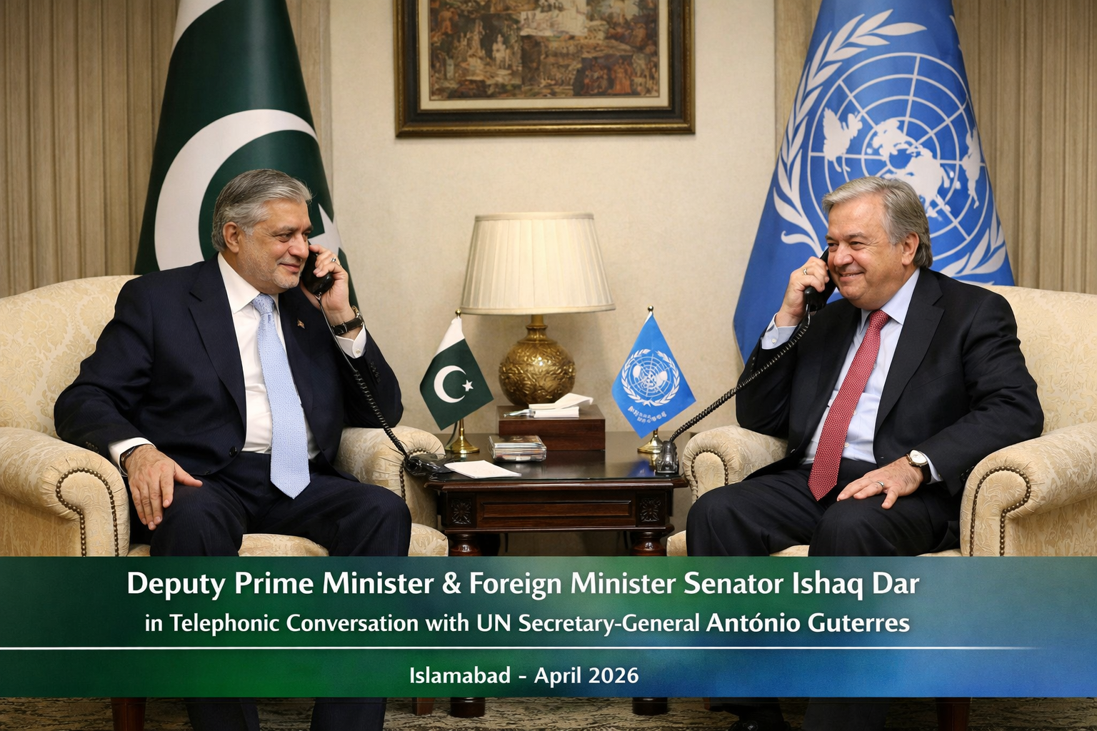 Isgaq Dar conversation with UN SG